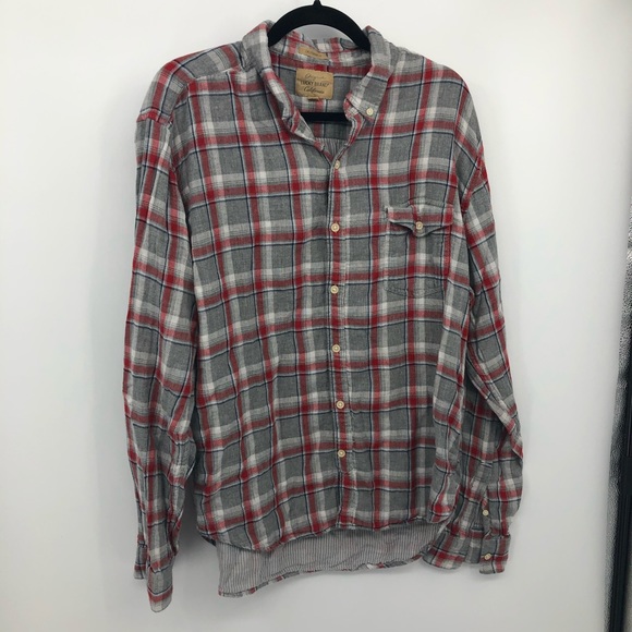 Lucky Brand Other - Lucky Brand Mens Plaid Shirt Red Gray XXL Collared